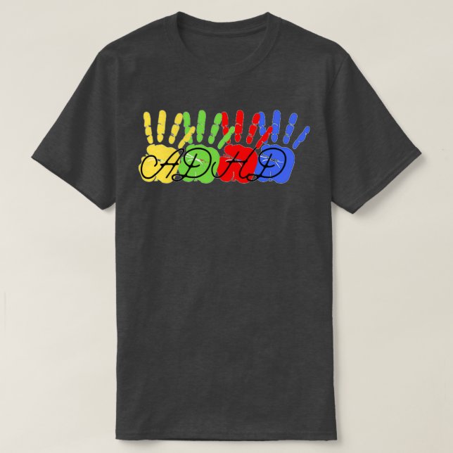 ADHD farbig T-Shirt (Design vorne)