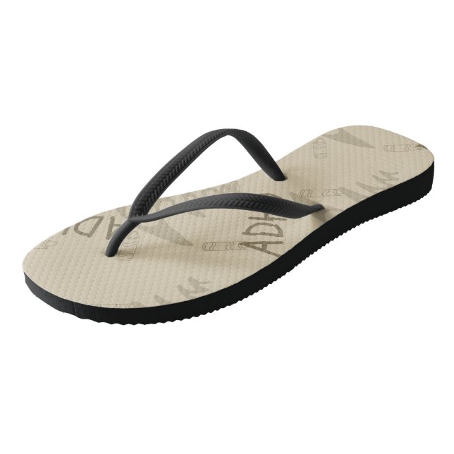 Adhd Graphic Flip Flops (Schrägansicht)