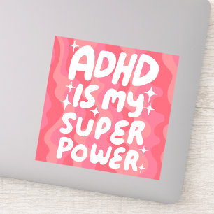 ADHD IST MEIN SUPERPOWER Fun farbenfrohe Blasen Bu Aufkleber