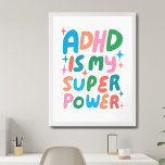 ADHD ist meine farbenfrohe Superpower-Blase-Buchst Poster<br><div class="desc">Ich hoffe, Ihnen gefällt diese lustige Kunst! Fügen Sie Ihren eigenen Text hinzu, ändern Sie auch die Hintergrundfarbe. Wählen Sie die Druckgröße aus dem Dropdown-Menü oben, und klicken Sie auf die Schaltfläche "Design bearbeiten", um das Kunstwerk an jedes Papierformat anzupassen. Kaufen Sie ein einfaches Poster oder eine gerahmte und matte...</div>