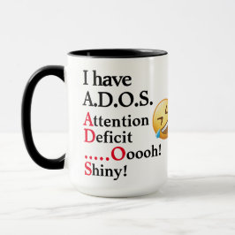 ADHD Joke Funny Office Kaffee, Tee, Kakao Keramik Tasse