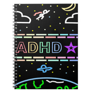 ADHD Journal Kinder Weltraumthemen-Notizbuch Notizblock