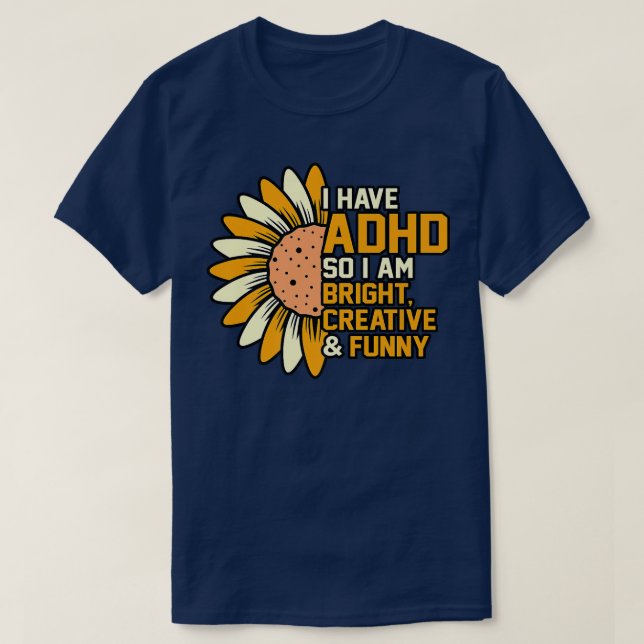 ADHD Orange Ribbon Behinderung Sensibilisierung fü T-Shirt (Design vorne)