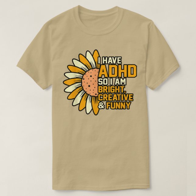ADHD Orange Ribbon Behinderung Sensibilisierung fü T-Shirt (Design vorne)