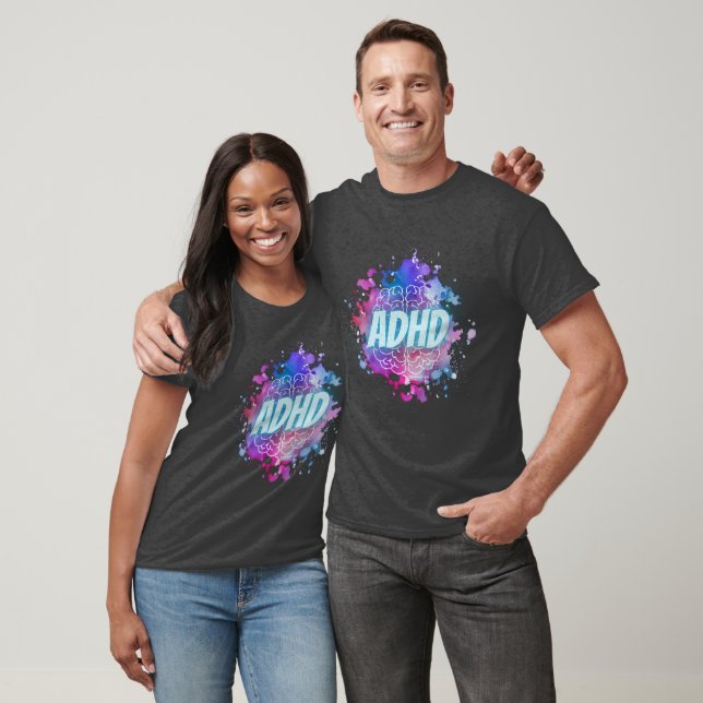 ADHD Paint Spritzer Brain Shirt (Unisex)