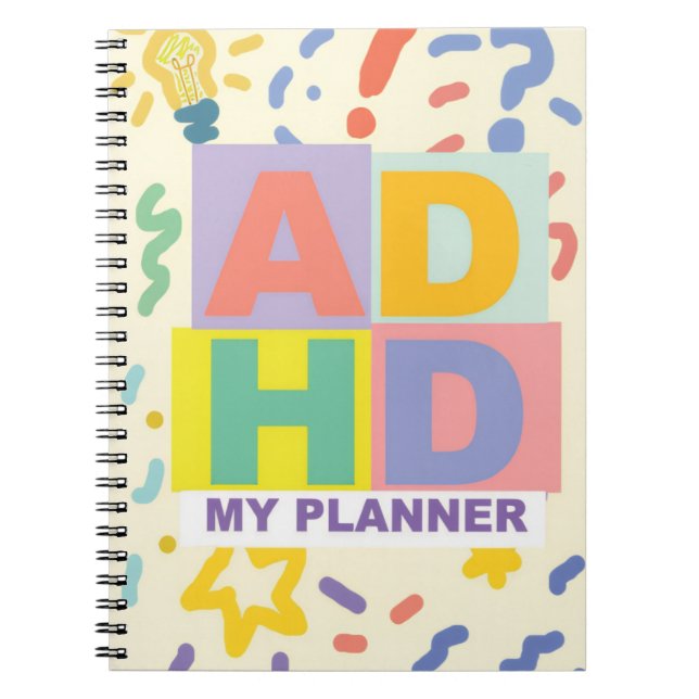 ADHD-Planer-Notebook Notizblock (Vorderseite)