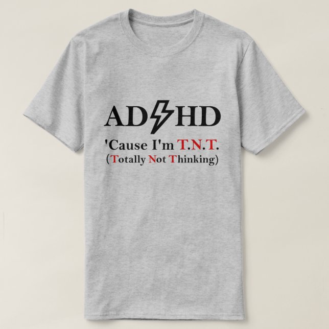 ADHD und Rock Musik. T-Shirt (Design vorne)