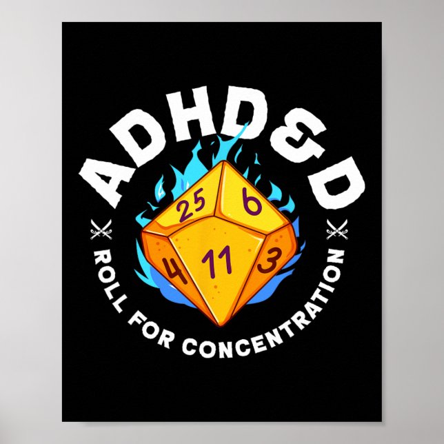 Adhdand Roll for Concentration and Awareness Fun Poster (Vorne)