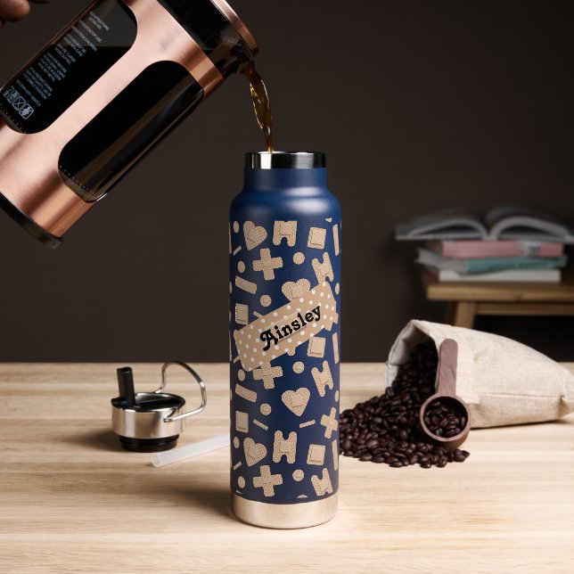 Adhesive Bandage Assortiment Personalisiert Trinkflasche (Kaffee)