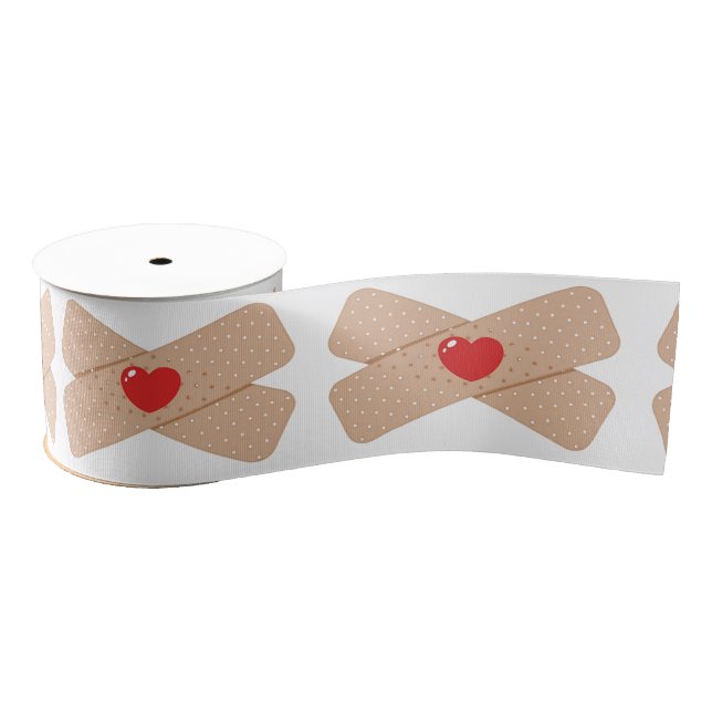 Adhesive Bandages With Red Hearts Ripsband (Spule)