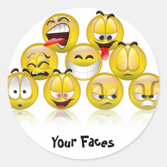adhesive smiles runder aufkleber (Vorderseite)