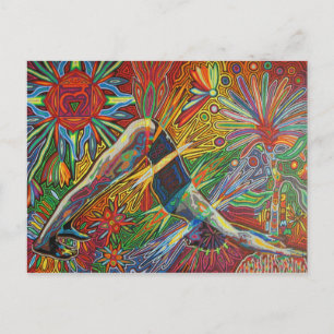 adho mukha svanasana 2009 as postcard postkarte