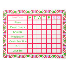ADHS ADD Girl's Women's Weekly Checklist Erinnerun Notizblock