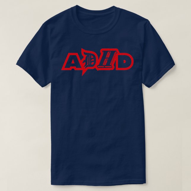 ADHS Awareness Aufmerksamkeitsdefizityperaktivität T-Shirt (Design vorne)