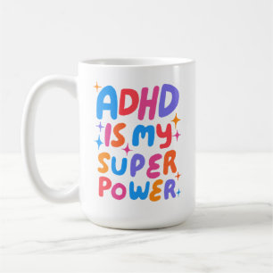 ADHS ist meine Superkraft Fröhliche lustige Blasen Kaffeetasse