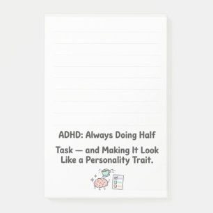ADHS Lustige Akronyme Fokus- & Aufgabenmanagement Post-it Klebezettel