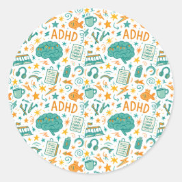 ADHS: Magisch abgelenkt Runder Aufkleber