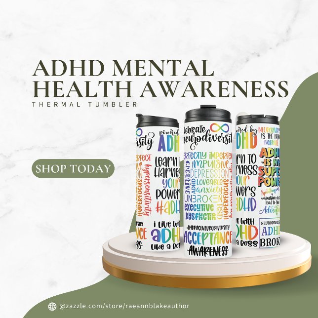 ADHS Mental Health Awareness Thermal Tumbler Thermosbecher (Von Creator hochgeladen)