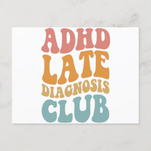 ADHS-Spät-Diagnose-Club Lustiges Neurodiversitäts- Postkarte