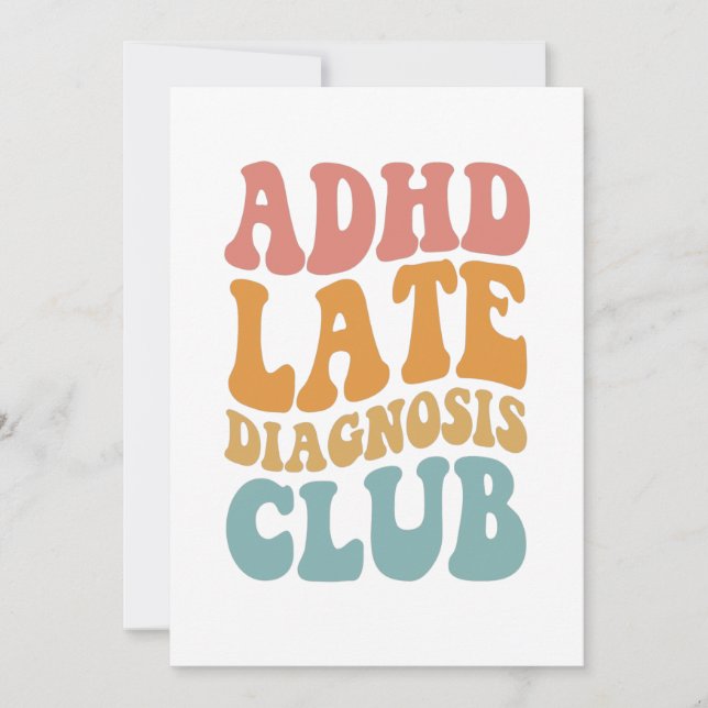 ADHS Spätdiagnose Club Funny Neurodiversity-Gesche Dankeskarte (Vorderseite)