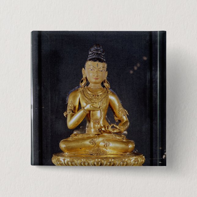 Adibuddha Vajrasattva gesetzt in der Meditation Button (Vorderseite)