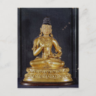 Adibuddha Vajrasattva sitzt in der Meditation Postkarte