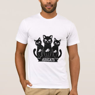Adiicats Black Cat T - Shirt 2024 | 3 Schwarze Kat