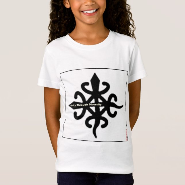 Adinkra African Symbol: Einheit durch Diversity T-Shirt (Vorderseite)
