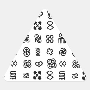 Adinkra African Symbols Dreieckiger Aufkleber