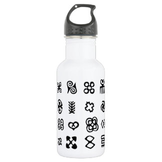 Adinkra African Symbols Edelstahlflasche