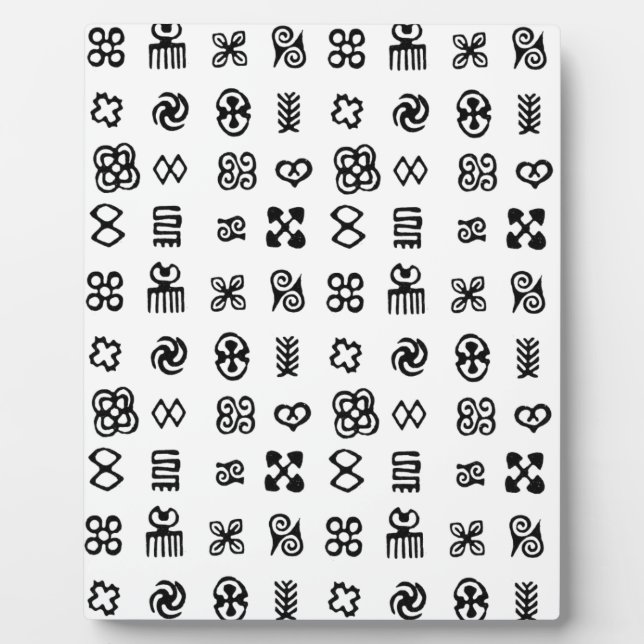 Adinkra African Symbols Fotoplatte (Vorderseite)