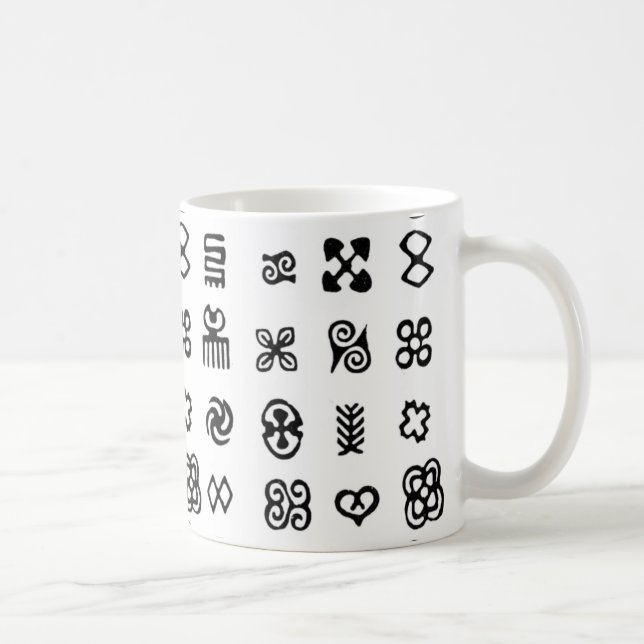 Adinkra African Symbols Kaffeetasse (Rechts)