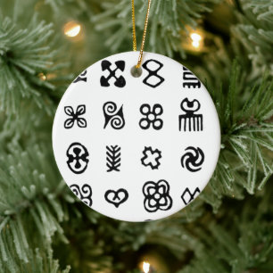 Adinkra African Symbols Keramik Ornament