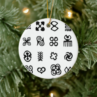 Adinkra African Symbols Keramik Ornament
