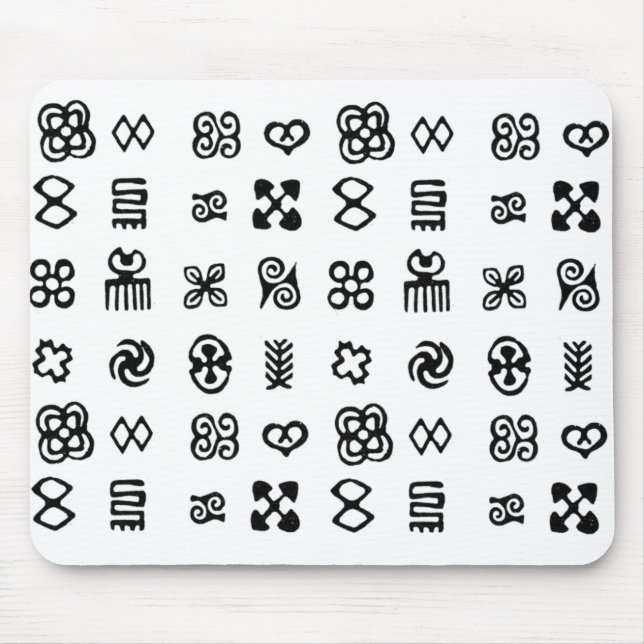 Adinkra African Symbols Mousepad (Vorne)