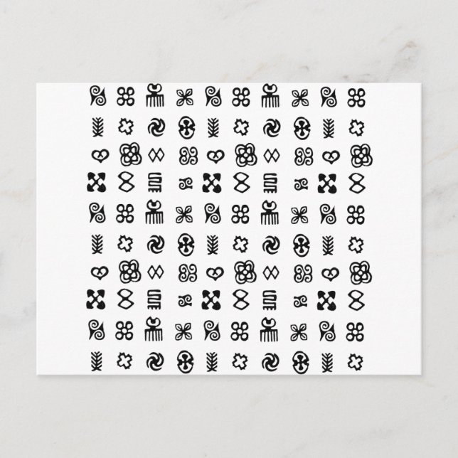 Adinkra African Symbols Postkarte (Vorderseite)