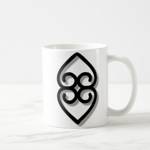 Adinkra - earth-BW Kaffeetasse
