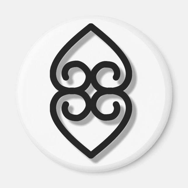Adinkra - earth-BW Magnet (Vorne)
