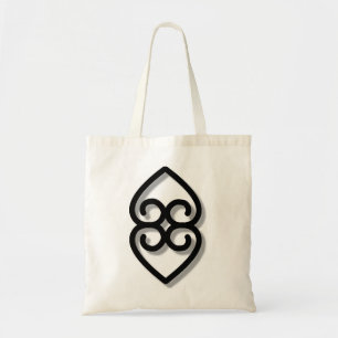 Adinkra - earth-BW Tragetasche