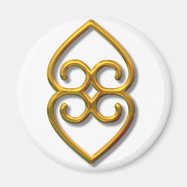 Adinkra-Erde-Gold Magnet (Vorne)