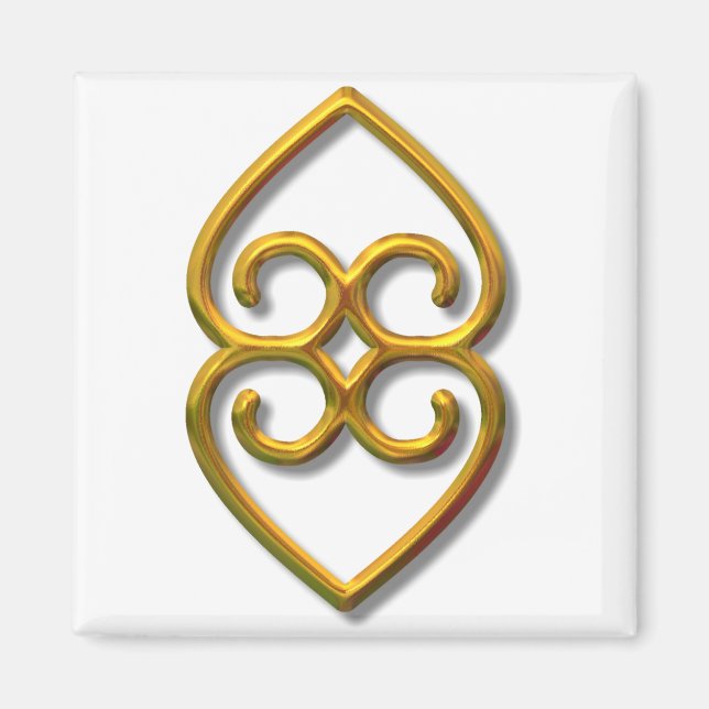 Adinkra-Erden-Gold Magnet (Vorne)