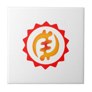 Adinkra Gott ist König Nyame ohene Symbol Gift Ide Fliese