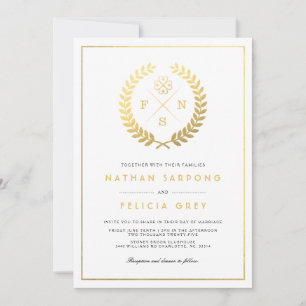 Adinkra Gottes Segen Symbol Weiße Hochzeit Einladung