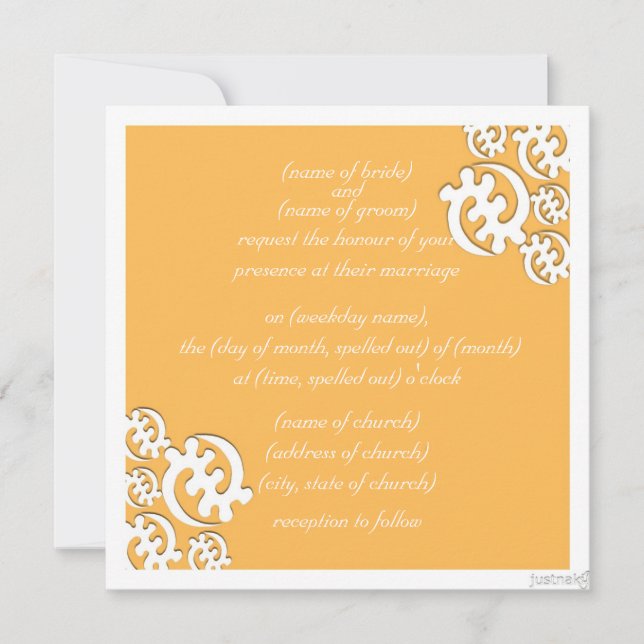 Adinkra gye nyame (außer für Gott) Bienenwachs Einladung (Vorderseite)