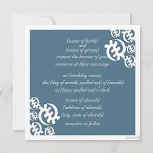 Adinkra gye nyame (außer Gott) agate blau Einladung