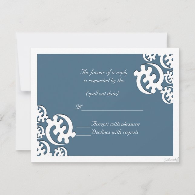 Adinkra gye nyame (außer Gott) agate blue uAwg RSVP Karte (Vorderseite)