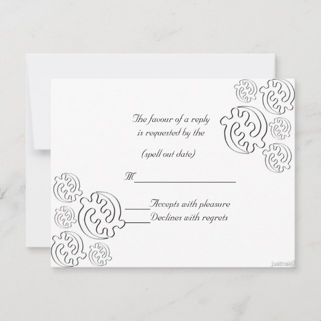 Adinkra gye nyame (außer Gott) iii uAwg RSVP Karte (Vorderseite)