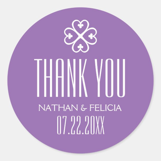 Adinkra Nyame Dua Symbol Lavender Wedding Runder Aufkleber (Vorderseite)