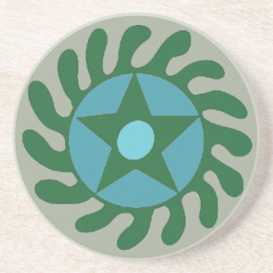 Adinkra Sesa Wo Suban - Neue Anfänge Sandstein Untersetzer