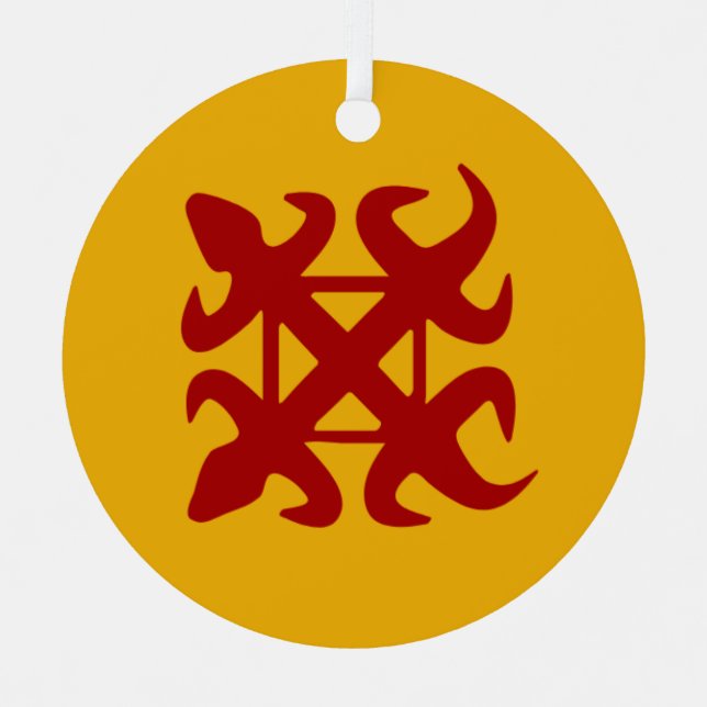 Adinkra-Symbol (Einheit) Ornament Aus Metall (Vorderseite)